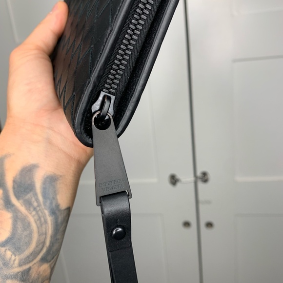 Bottega Veneta Intrecciato Leather Black Document CaseCondition: Brand new, neve - Picture 5 of 16